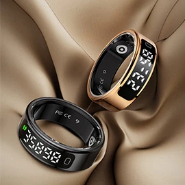 New R11C Smart Ring with Display Gesture Control Sleep & Heart Rate Monitoring Health Tracking Wearable Activity Tracker Calorie Counter