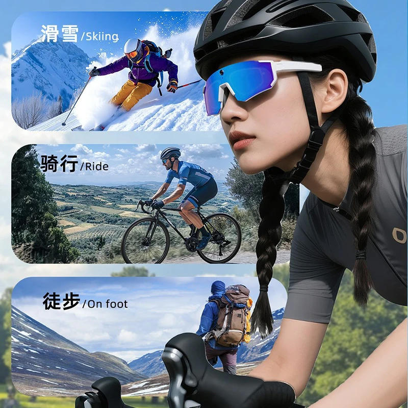 Bluetooth AI Smart Glasses for Photography: 8-Megapixel Outdoor Camera with Dual-Lens System and Interchangeable Prescription Lenses