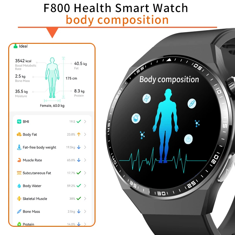 F800 smart watch heart rate calorie meter sleep function