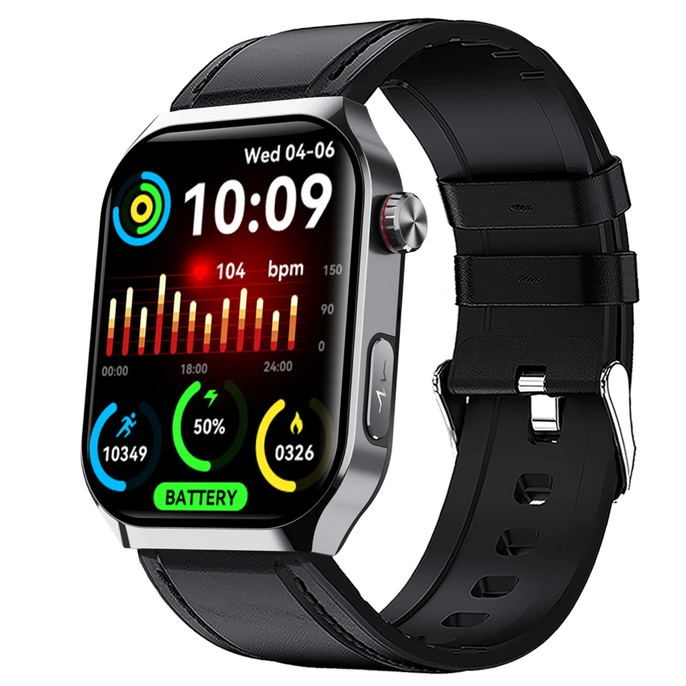F700 Smartwatch with Blood Pressure Monitoring, ECG, Health Check, Sleep Tracking, Stress Monitoring, SOS Fall Detection, and Fitness Tracking