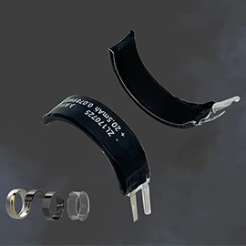 Smart Ring Lithium Battery 3.85V Ultra-Thin Curved Band, High Capacity, Long Battery Life, Universal Size