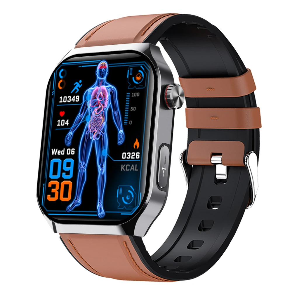 F700 Smartwatch with Blood Pressure Monitoring, ECG, Health Check, Sleep Tracking, Stress Monitoring, SOS Fall Detection, and Fitness Tracking