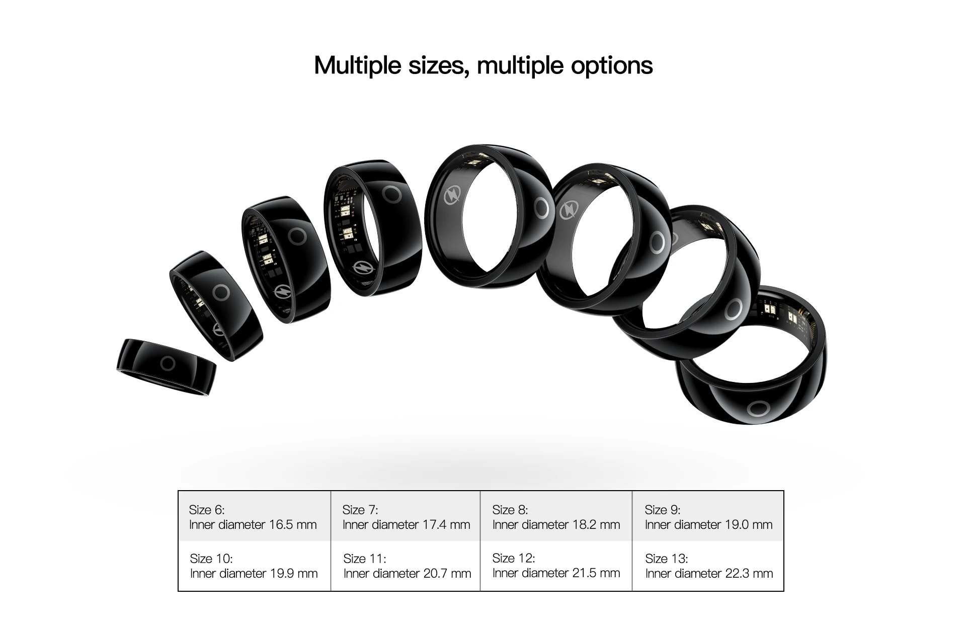 RN01 Smart Touch Ring: Blood Oxygen, Heart Rate, Sleep, Blood Pressure, Health, Sleep Tracking, Activity Tracking, and Step Counting