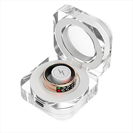Mini Smart Ring with Magnetic Charging, Universal Compatibility, Built-in Battery, High-Capacity Power, and Crystal Charging Case