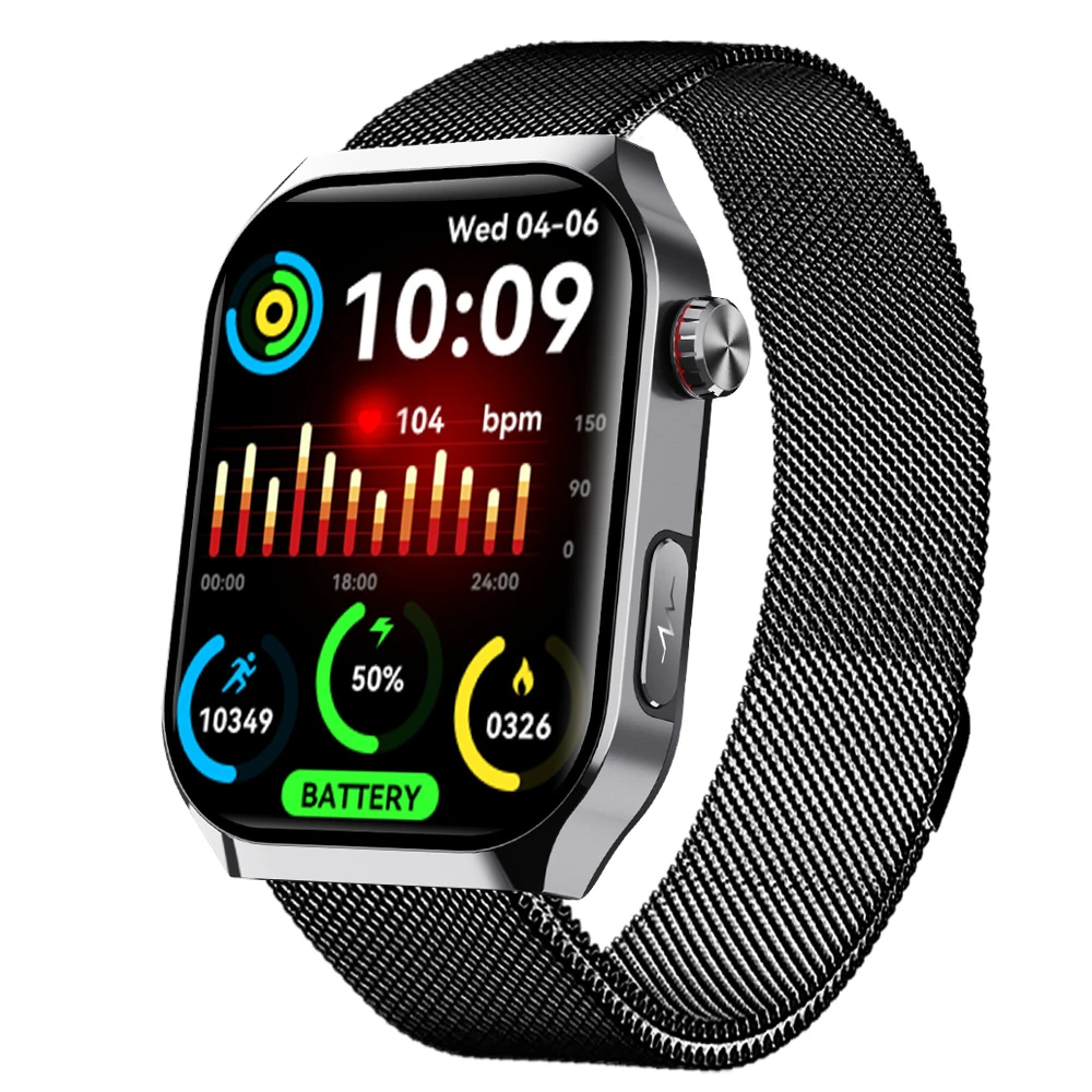 F700 Smartwatch with Blood Pressure Monitoring, ECG, Health Check, Sleep Tracking, Stress Monitoring, SOS Fall Detection, and Fitness Tracking