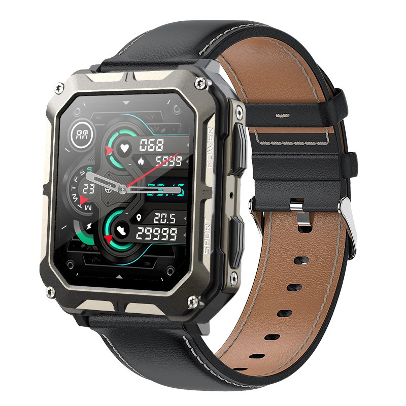 C20pro Smartwatch: Bluetooth Calling, Outdoor-Ready, Triple-Proof, Waterproof Sports Watch, Full-Featured Smartwatch for Men
