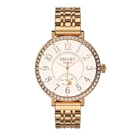 HD36 Women's Smartwatch: Health, Fitness, Heart Rate, Female Cycle Tracking, Water-Resistant Round Wristwatch