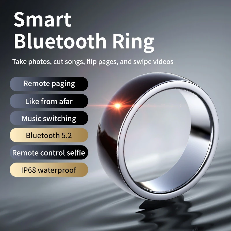 R8-1 Smart Ring: Music Control, E-book Page Turning, Short Video Likes, Photo Taking, Bluetooth Entertainment