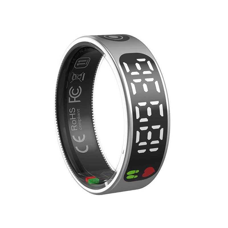 R9-1 Smart Ring with Touchscreen: Heart Rate, Blood Oxygen, Sleep, Activity Tracking, and Bluetooth