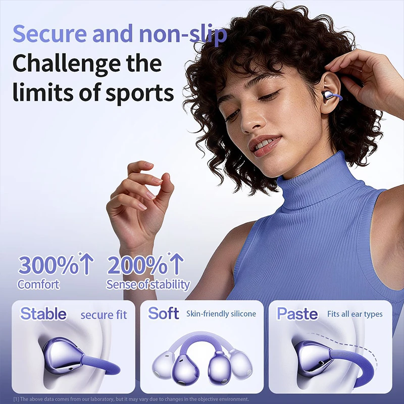 N01 Wireless Bluetooth Earphones: Bone Conduction, Ultra-Long Battery Life, Ideal for Sports, Running, and Calls&mdash;Clip-On Style