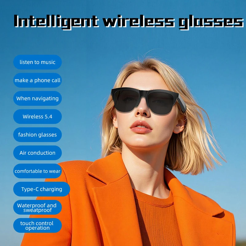 F02 Smart Audio Photochromic Bluetooth Sunglasses: Answer Calls, Listen to Music, and Enjoy Sports and Cycling with Light-Sensitive Auto-Tinting Lenses