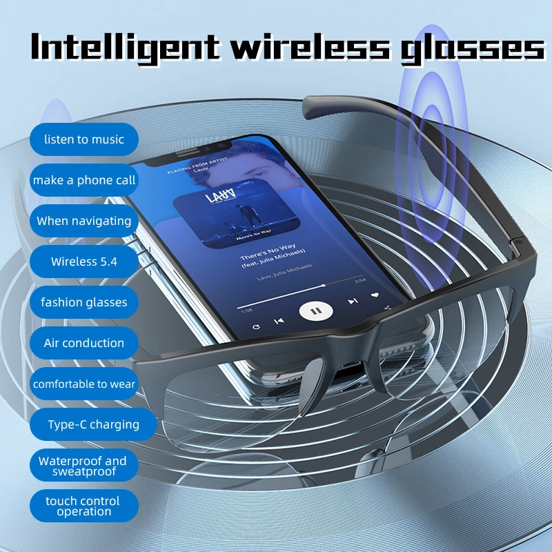 F02 Smart Audio Photochromic Bluetooth Sunglasses: Answer Calls, Listen to Music, and Enjoy Sports and Cycling with Light-Sensitive Auto-Tinting Lenses