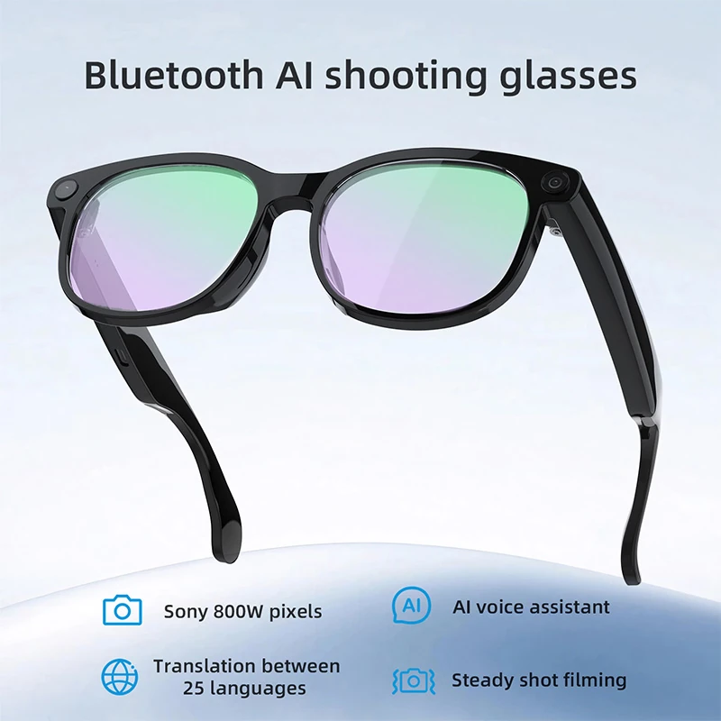 FG01 AI Smart Bluetooth Glasses: Calls, Music, Voice Assistant, and Photochromic Lenses