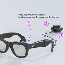Vimi-01 Replacement Battery for Ray-Ban AI Glasses | Ray-Ban/Meta Smart Wearable Accessories