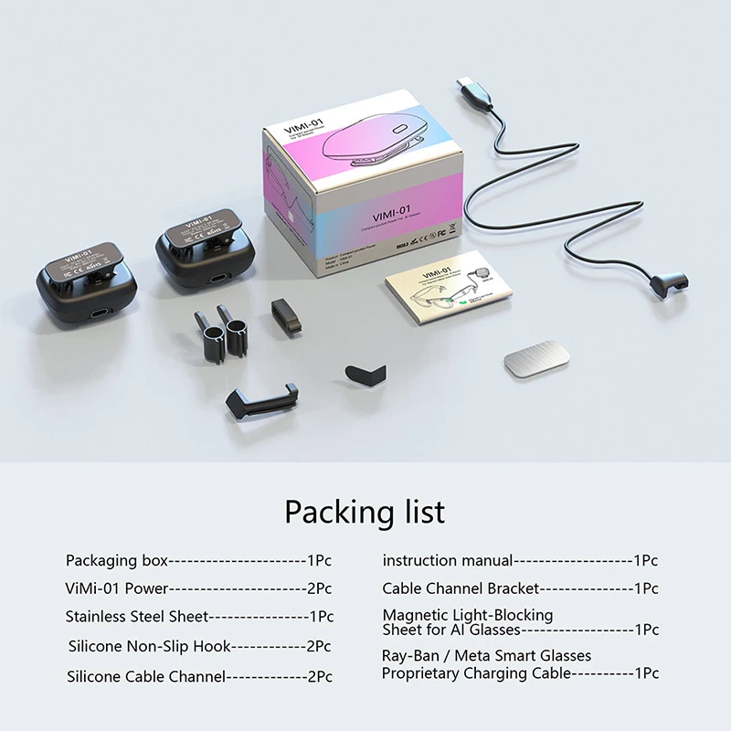 Vimi-01 Replacement Battery for Ray-Ban AI Glasses | Ray-Ban/Meta Smart Wearable Accessories