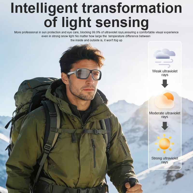 S3 AI Voice Translation Smart Glasses: Outdoor UV Protection, Audio-Enabled Sunglasses for Listening to Music and Making Calls