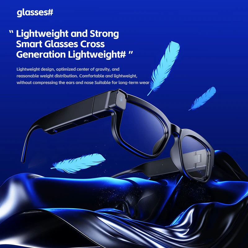 G01 AI Smart Glasses with Camera: 5-Megapixel Photo and Video Capture, Video Calls, Translation, and AI Q&A