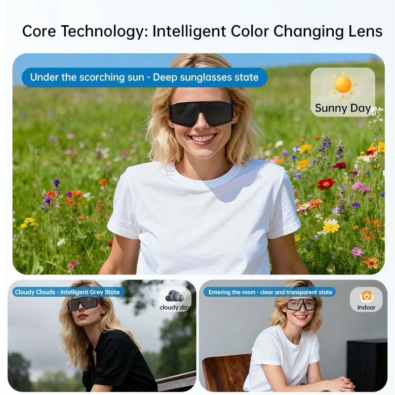 S1 AI-powered Bluetooth sunglasses: headphones, music, calls, navigation, sunglasses, outdoor sports, audio goggles, wireless