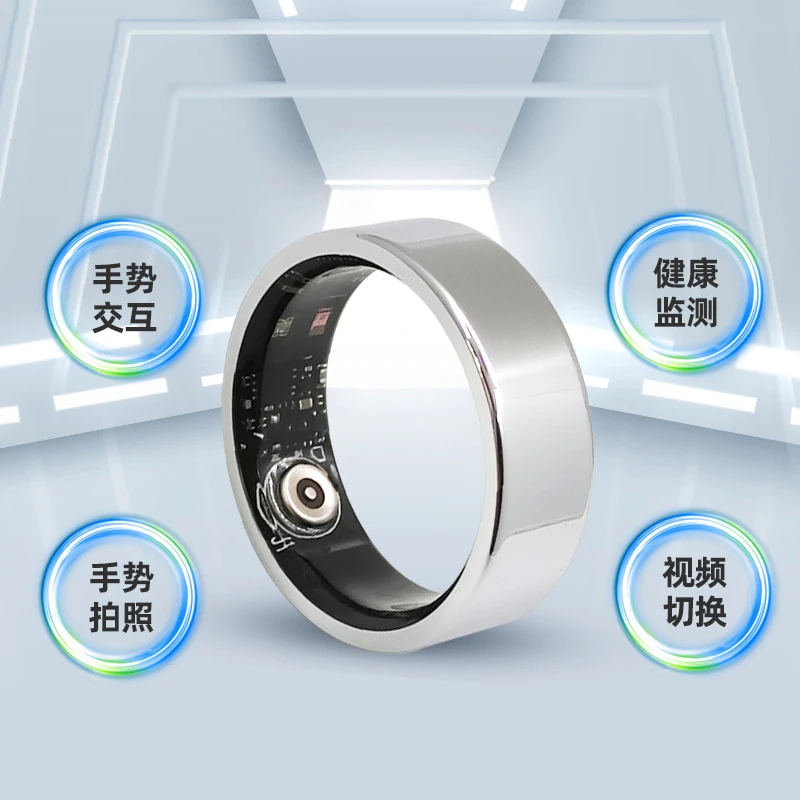 KR2 Smart Ring: Heart Rate, Sleep, and Blood Oxygen Monitoring; Fitness Tracking; Gesture Control; Photo and Short Video Capture; Bluetooth-Enabled; New Model