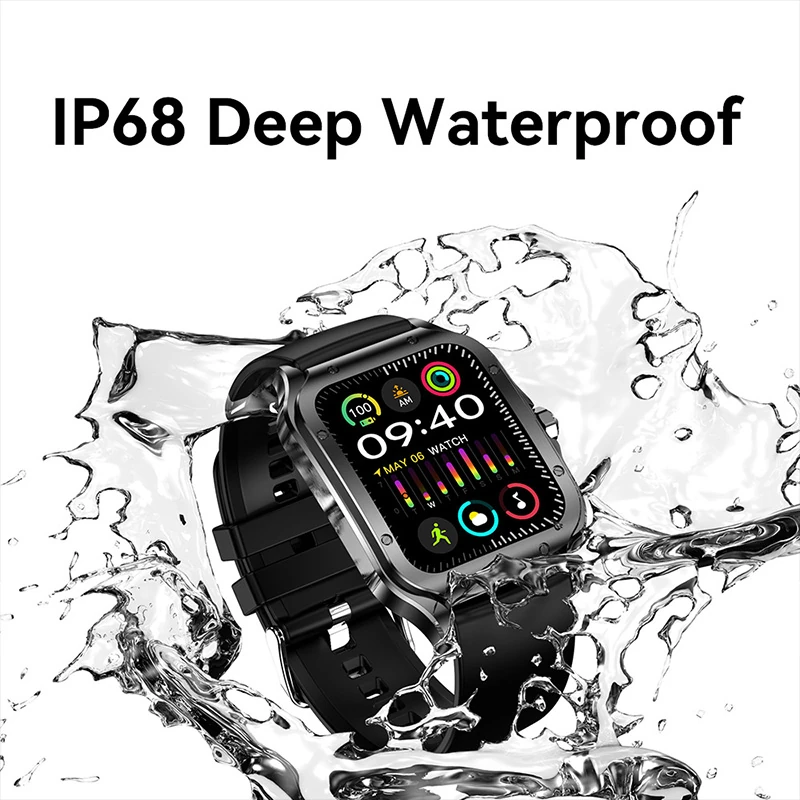 GT6 AMOLED SmartWatch, WhatsApp replies, Bluetooth calls, health monitoring 1.78-inch curved display