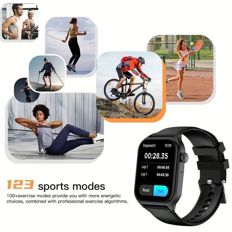 Z145 Smartwatch: 1.83-inch Display, Activity Tracking, Bluetooth Calling, Ultra-Slim, Waterproof Bluetooth Edition