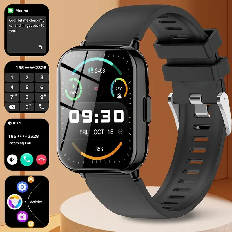Z169 Smartwatch: Heart Rate, Blood Oxygen, and UV Protection for Men and Women&mdash;Health Monitoring and Fitness Watch