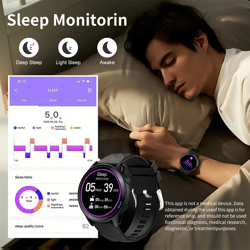 Z123 Smartwatch: 1.52-inch Large Screen, Long Battery Life, Bluetooth Calling, Health Monitoring, Fitness Tracking, Touchscreen