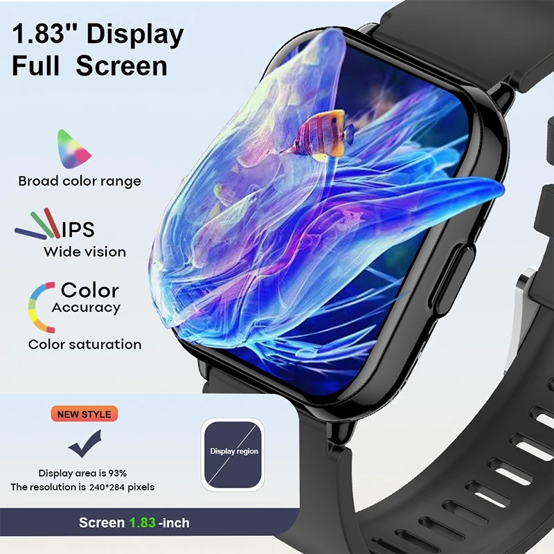 Z169 Smartwatch: Heart Rate, Blood Oxygen, and UV Protection for Men and Women&mdash;Health Monitoring and Fitness Watch