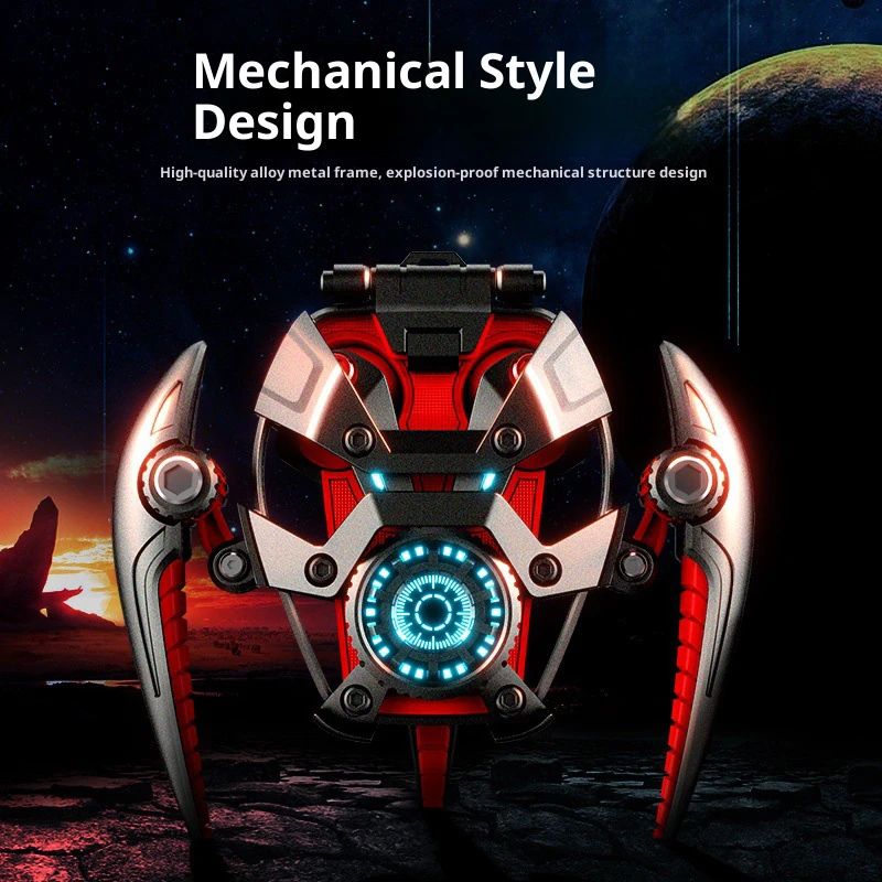 CD3 Cool and Stylish Mecha-Inspired Metal-Bodied Bluetooth Headphones: A Desktop Ornament That Shows Off Your Personality with High-Definition Sound Quality&mdash;Customizable Headphones