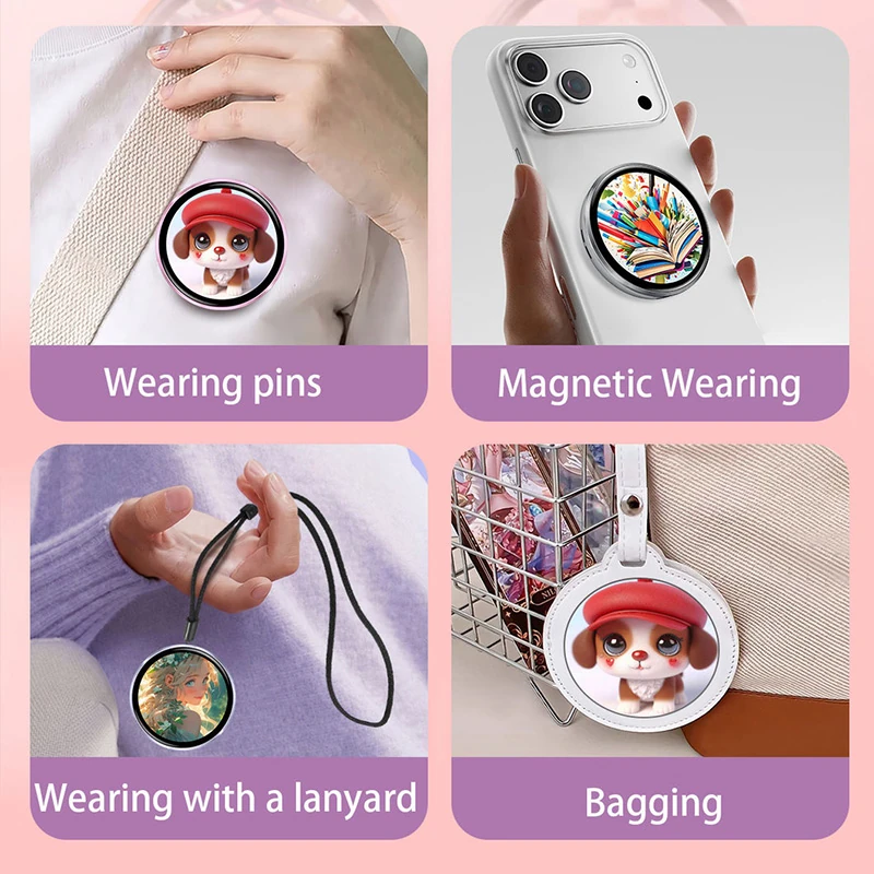 H01 Bluetooth electronic badge Cyber Anime Valley Ziba Jia merchandise cheer light video playback High-definition display 