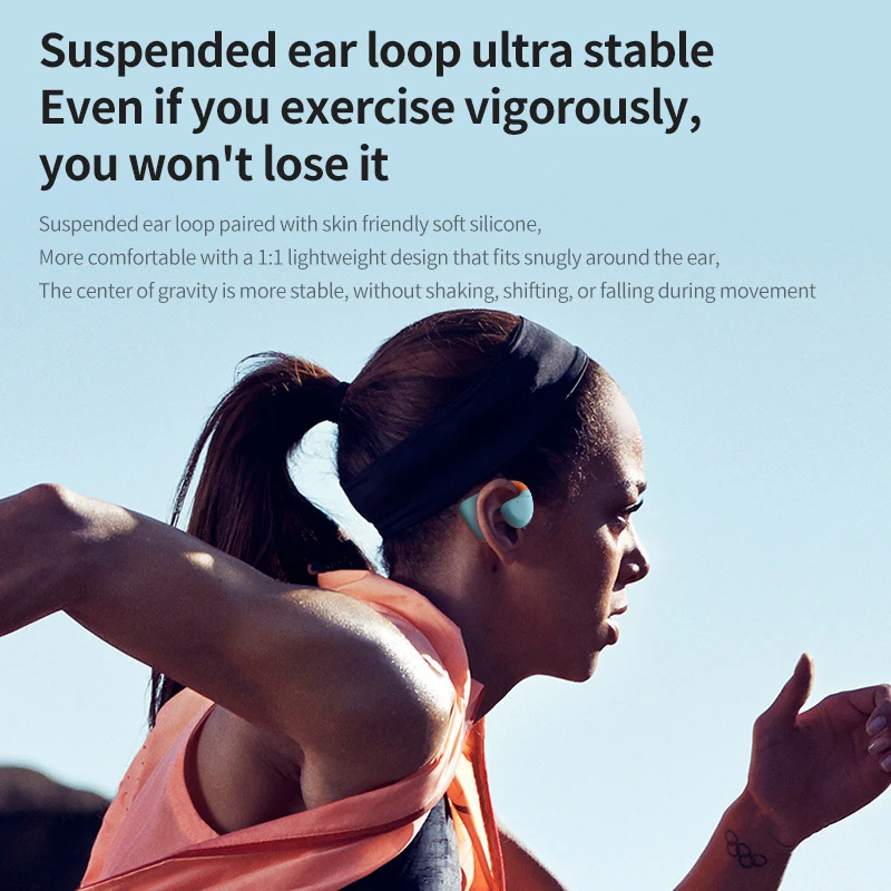 CS12 High-Quality In-Ear Bluetooth Wireless Headphones: Berlin Sound Non-In-Ear, Over-Ear, Long Battery Life, Bone Conduction