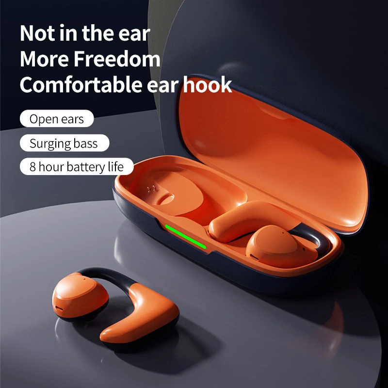 CS12 High-Quality In-Ear Bluetooth Wireless Headphones: Berlin Sound Non-In-Ear, Over-Ear, Long Battery Life, Bone Conduction