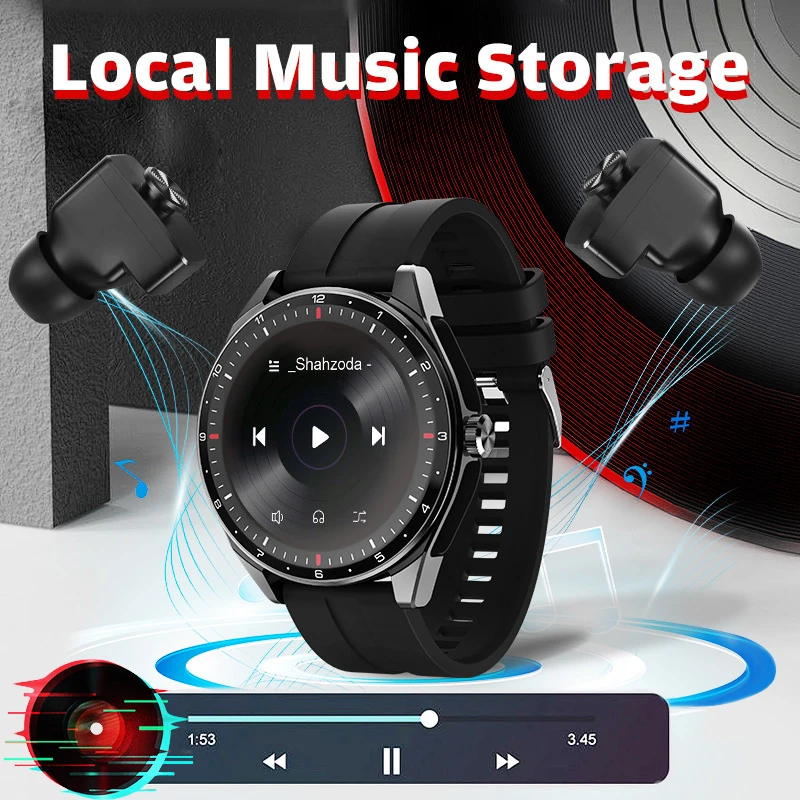 T23 Bluetooth Headset Watch: TWS 2-in-1 Rectangular ATS3085 Smartwatch
