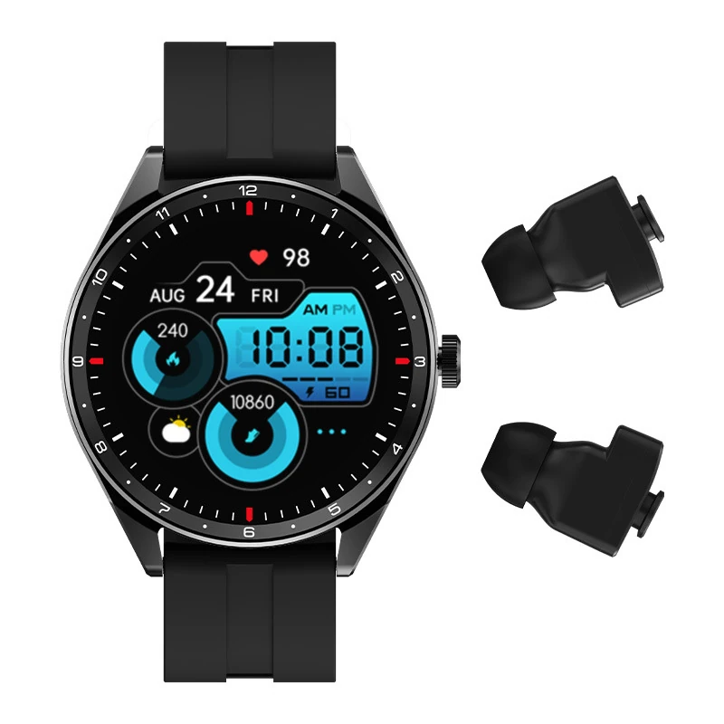 T23 Bluetooth Headset Watch: TWS 2-in-1 Rectangular ATS3085 Smartwatch