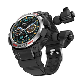 GT100 Outdoor Smart Watch with Earbuds TWS 2 in 1 Earphones