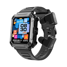 T93 Rugged Military Watch with 4GB Storage, Bluetooth Earbuds, TWS Dual-Call Function, and Large-Screen Smartwatch&mdash;3-in-1