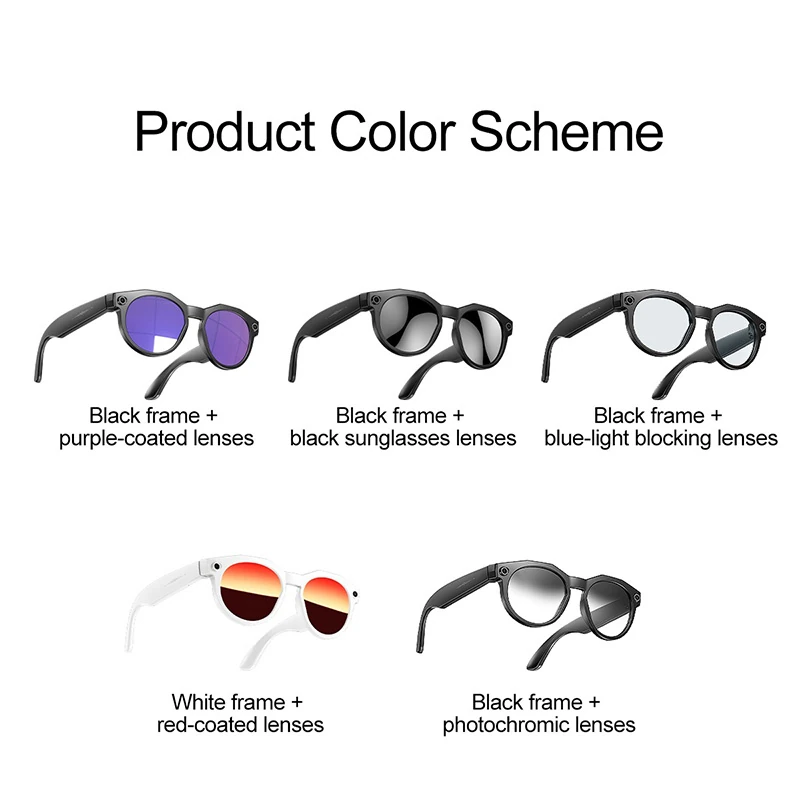 W611 Pro Smart Glasses: 8MP Camera, Video Calls, Wi-Fi, Sliding Touchscreen, Dual Microphones, Noise Cancellation, AI Translation