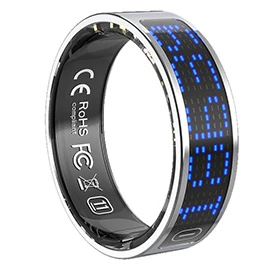 K80 Smart Ring with Touchscreen and Digital Display, 5ATM Water Resistance, Heart Rate and Activity Tracking, Bluetooth-Enabled