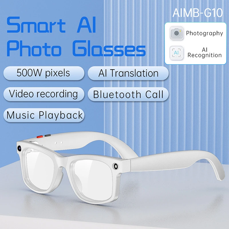 G10 S2 Max Smart Glasses: 5-megapixel smart glasses with video and photo recording capabilities, featuring AI translation