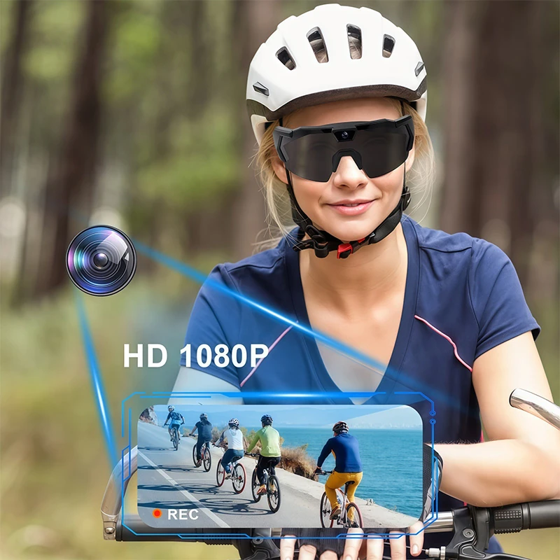 B04 Smart Bluetooth Color-Changing Cycling Goggles for Outdoor Activities, Running, and Hiking&mdash;Windproof Eye Protection