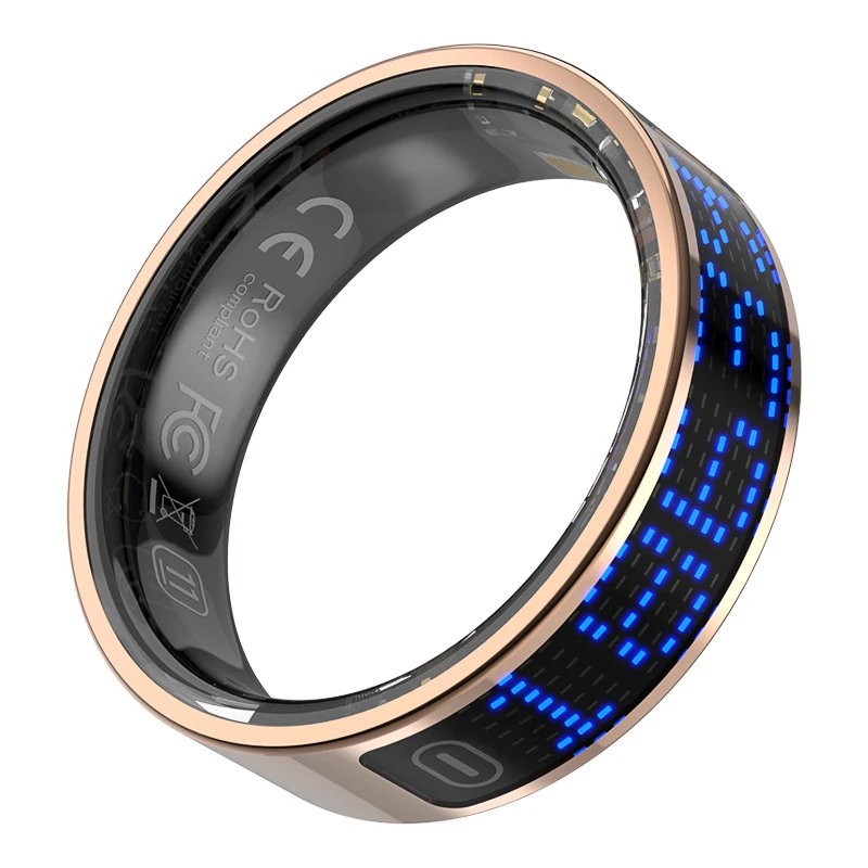 K80 Smart Ring with Touchscreen and Digital Display, 5ATM Water Resistance, Heart Rate and Activity Tracking, Bluetooth-Enabled