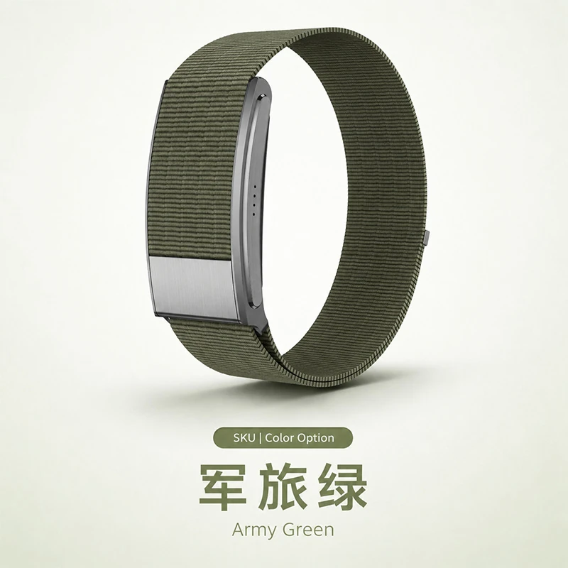 Z05 Smart Wristband with Sleep and Heart Rate Monitoring, Lightweight and Slim Nylon Strap, Breathable, Simple, Screenless Wristband