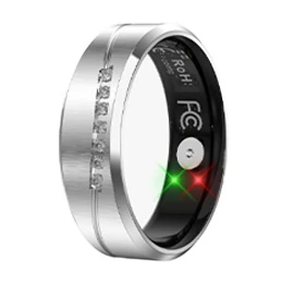 HR05 Smart Ring for Heart Rate, Newly Upgraded Motor with VibrationHBlood Oxygen, and Sleep Monitoring, Plus Reminders for Incoming Calls, Prolonged Sitting, and Hydration