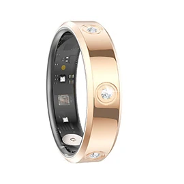 HR01 Smart Ring: Heart Rate, Sleep, and Blood Oxygen Monitoring, Step Counter, Fitness, Fashionable Diamond-Studded Smart Ring