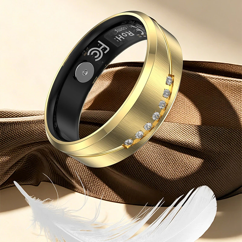 HR05 Smart Ring for Heart Rate, Newly Upgraded Motor with VibrationHBlood Oxygen, and Sleep Monitoring, Plus Reminders for Incoming Calls, Prolonged Sitting, and Hydration