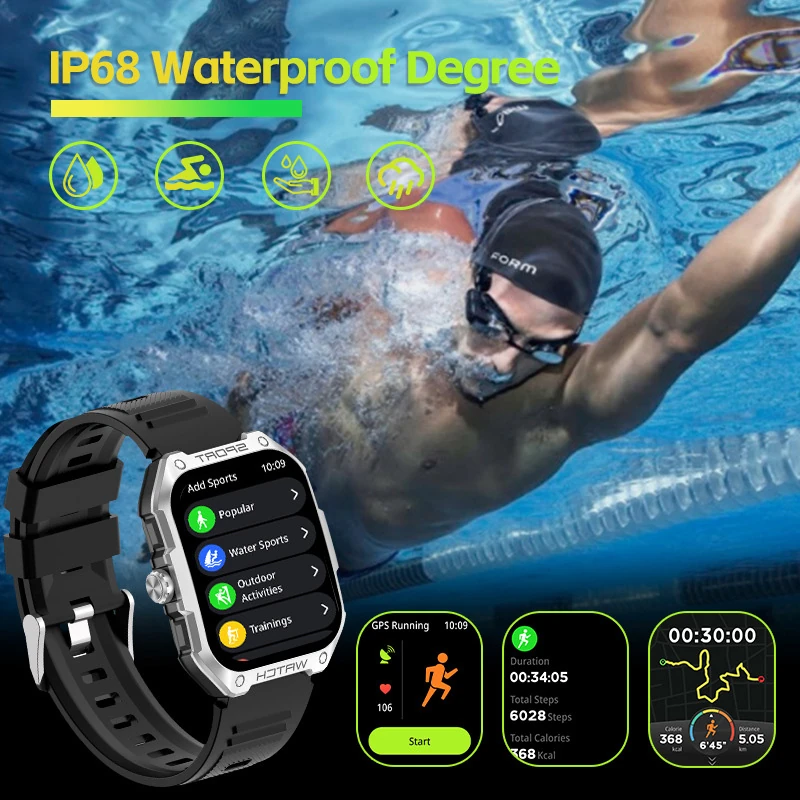 S06 Smartwatch with GPS, Activity Tracking, Blood Pressure, Blood Oxygen, Heart Rate, and Sleep Monitoring, Plus Remote Photo Capture