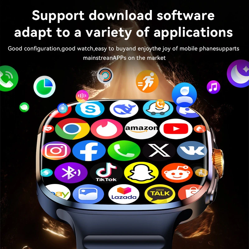 M99 Smartwatch Large-Screen Global Band Round Cellular 4G/5G SIM-Compatible Fast-Charging 