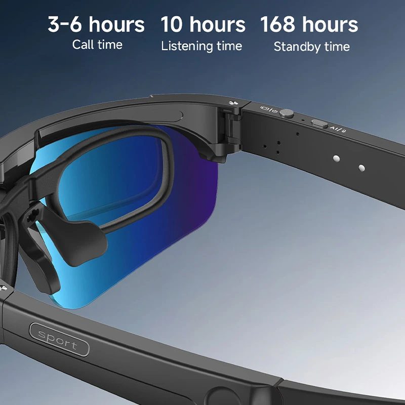 L805 Smart Glasses: 8-Megapixel Camera, Dual Microphones with Noise Cancellation, AI Object Recognition, and High-Definition Audio