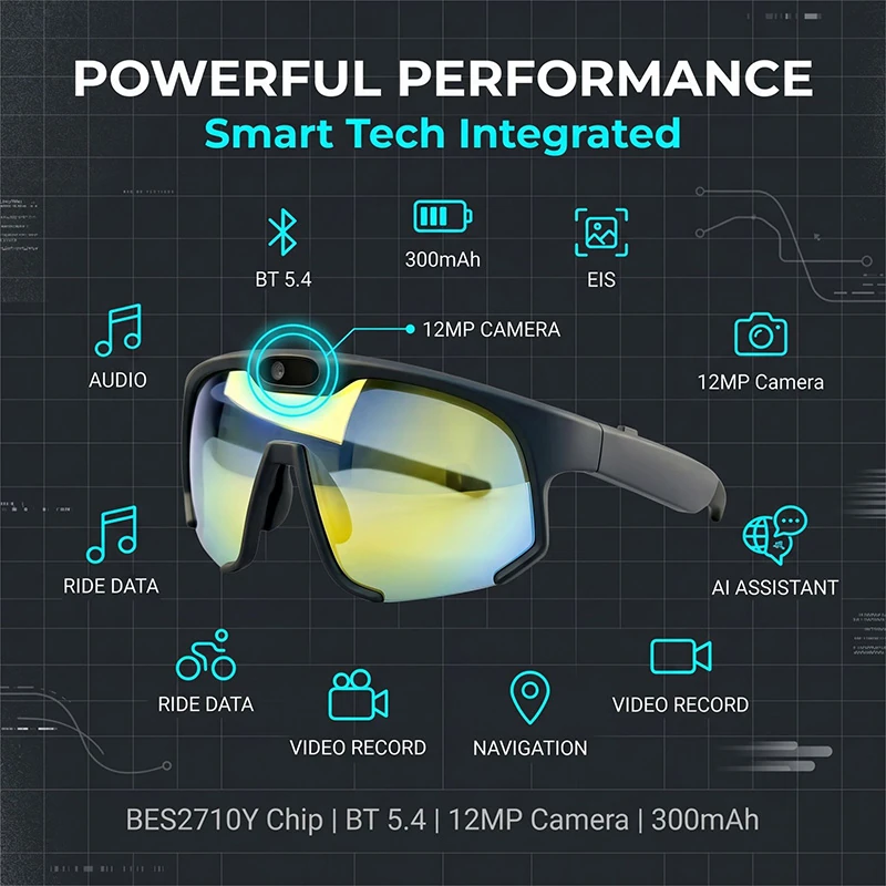 G09 Ultra AI Smart Cycling Glasses: HD Photo & Video &ndash; Ideal for Outdoor Hiking and Running