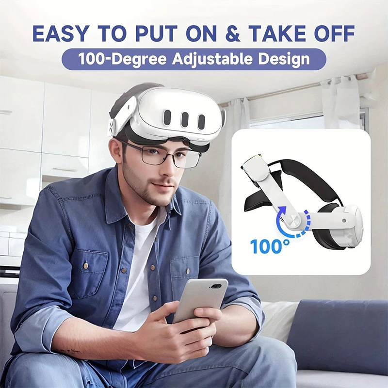 Meta Quest 3S Replacement Head Strap with 10,000mAh Battery &ndash; Quest 3 VR Accessory